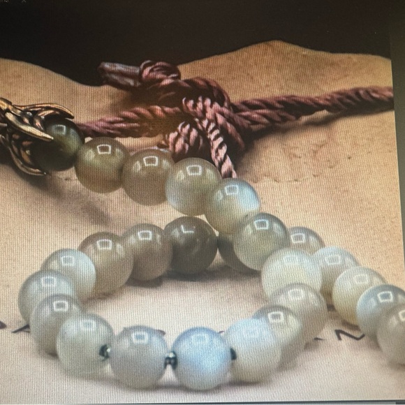 DAVID YURMAN Unisex Sterling Silver 8mm Moonstone Spiritual Beads Bracelet 8.5” - Picture 3 of 3
